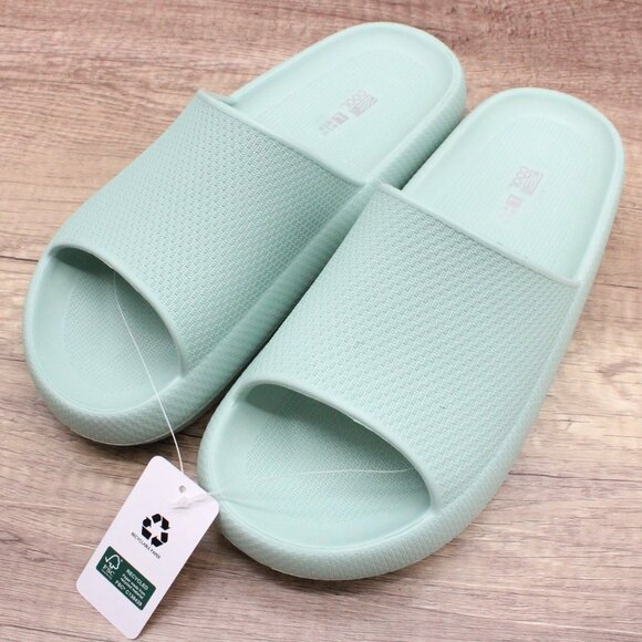 32 Degrees Cool Cushion Slides Unisex Large L Green Mint Comfortable Summer NIB - Picture 1 of 10